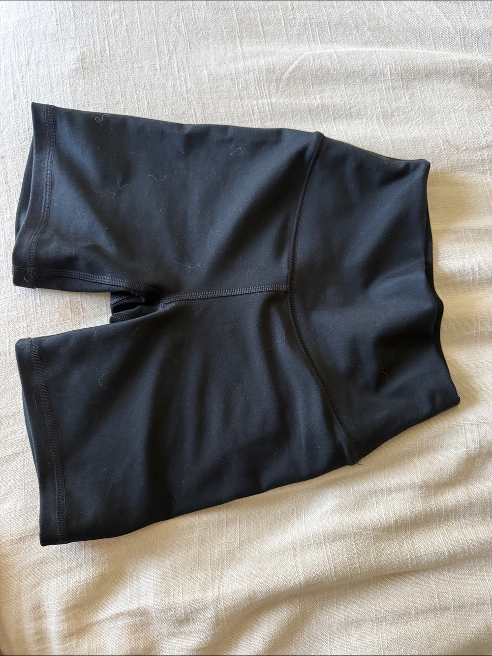 High-Waist Black Women's Athletic Shorts